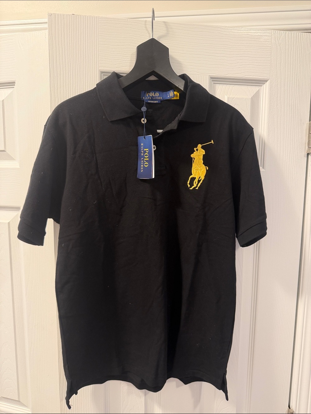 Polo by Ralph Lauren Black Polo with Yellow Logo